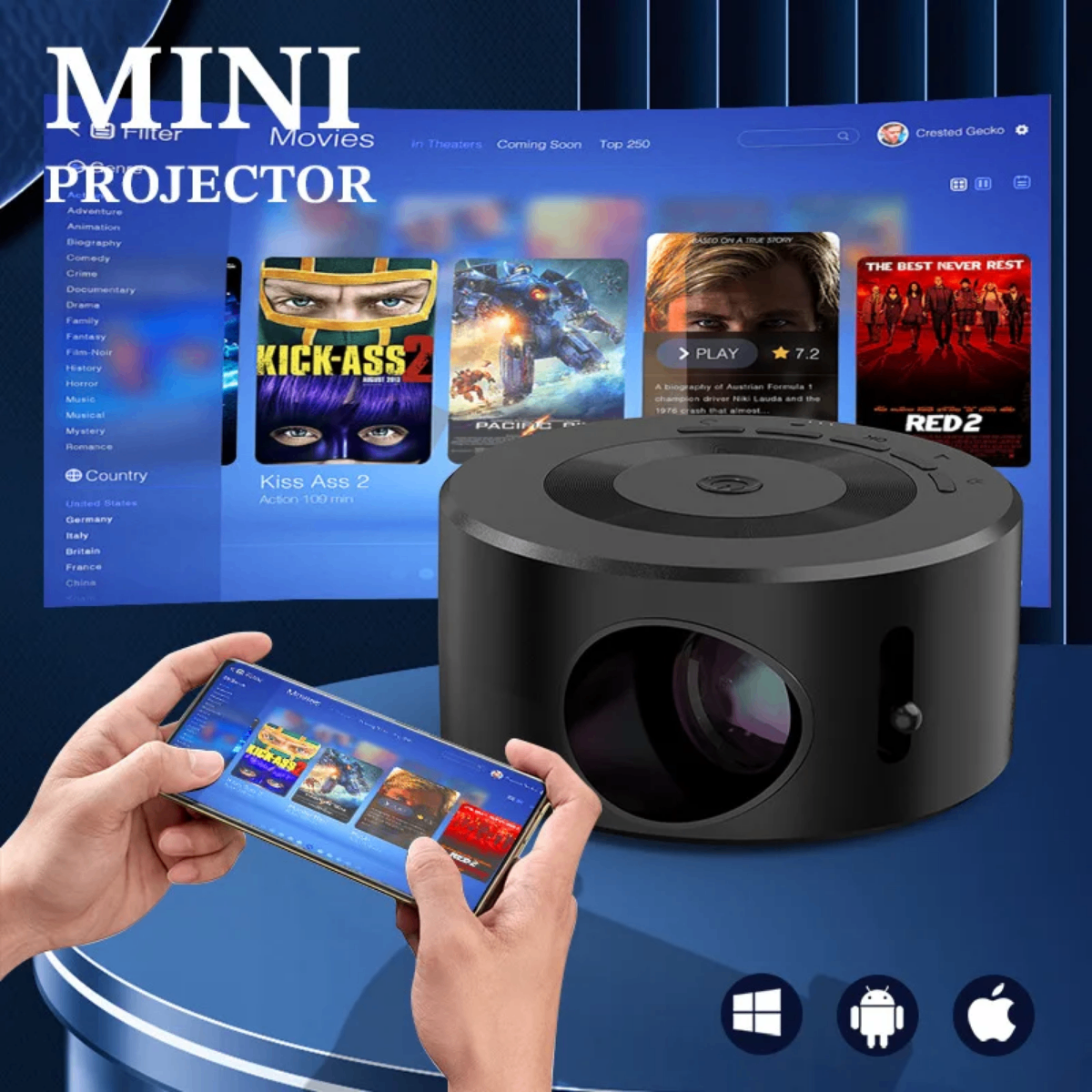 Mini Projecteur Portable HD