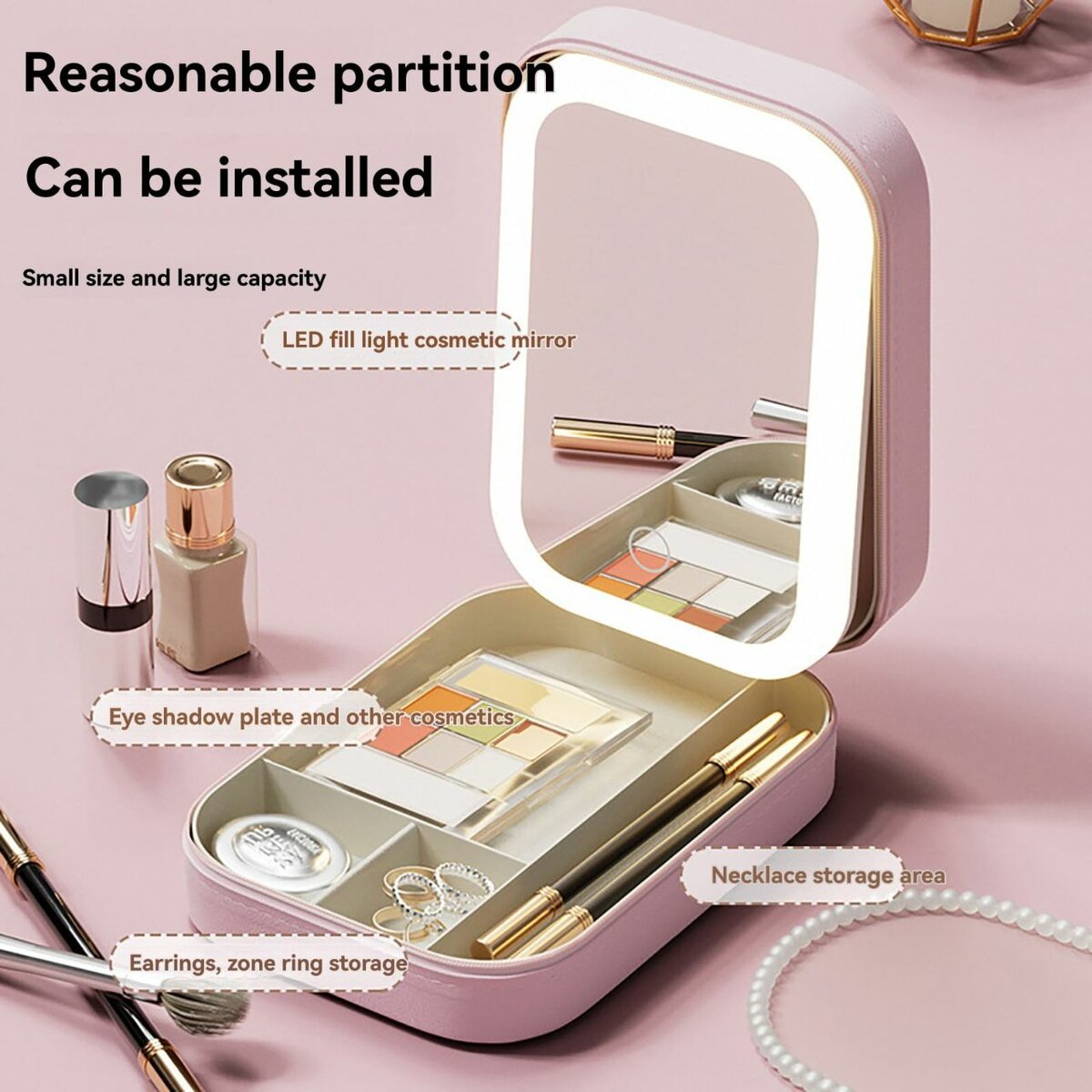 Miroir Maquillage LED Portable