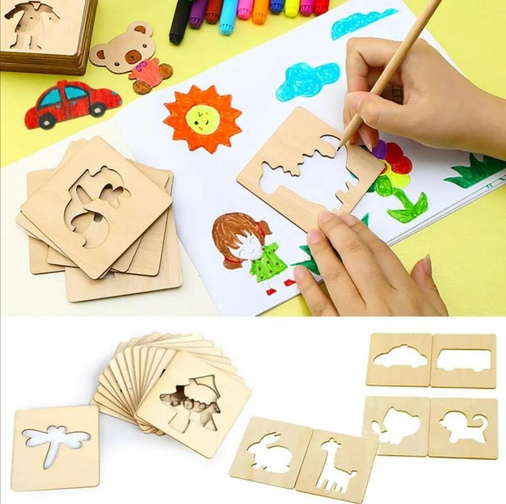 Wooden stencil  pack of 50