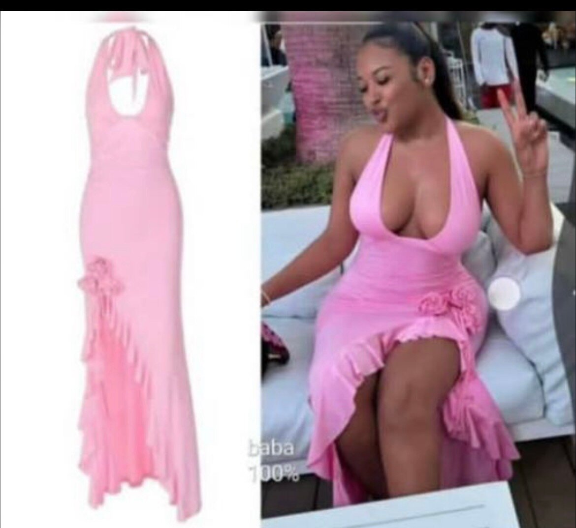 Robe élégante fendue