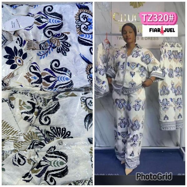 Tunique en satin brodé