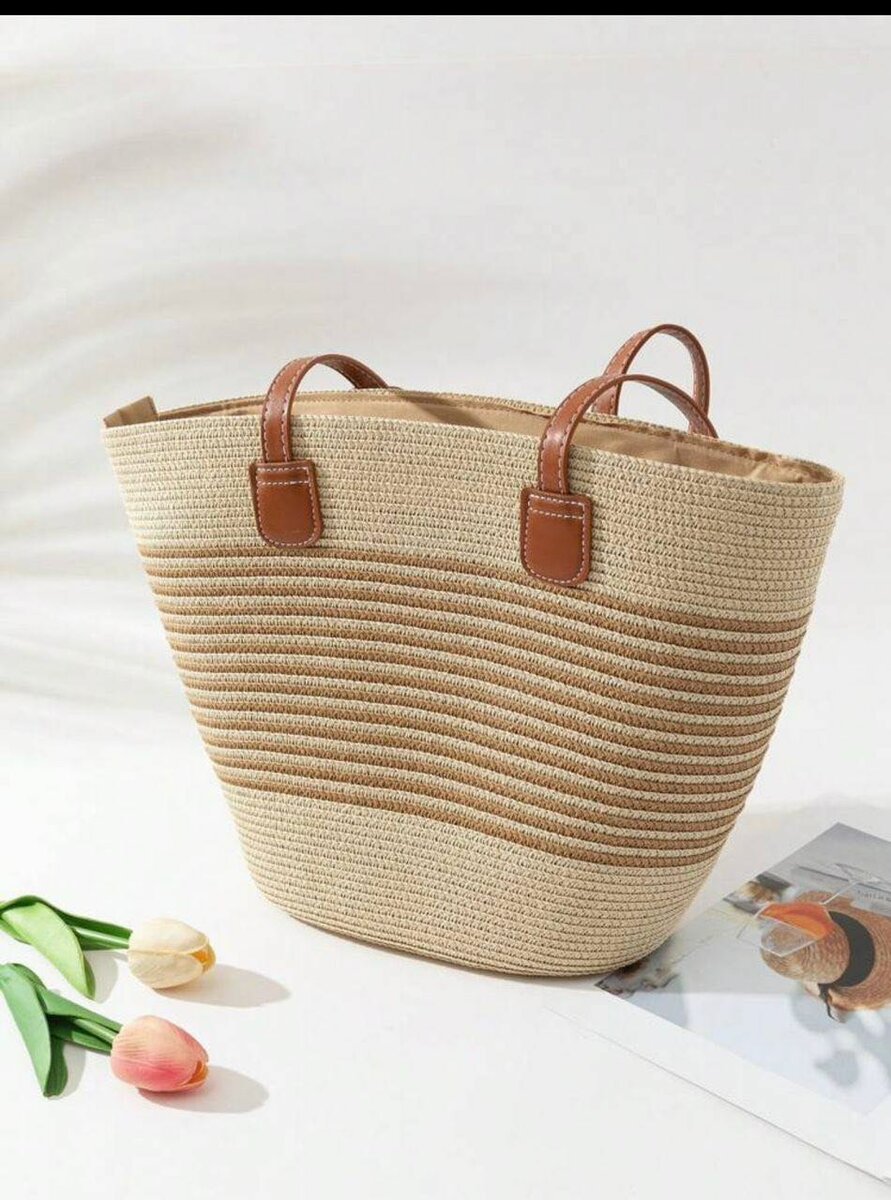 Sac cabas en paille chic