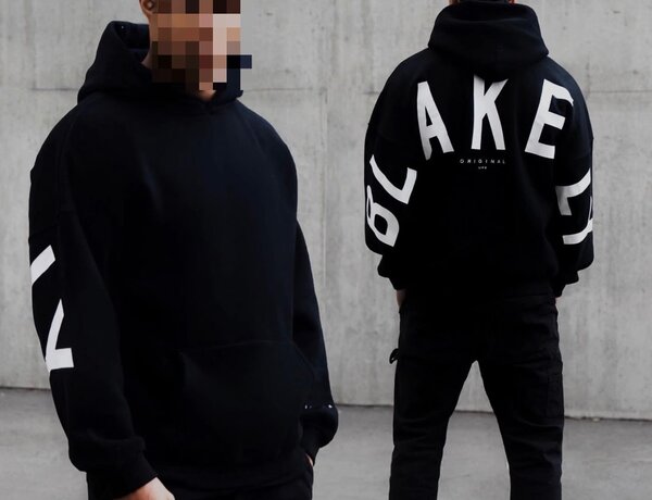 Sweat à capuche noir original