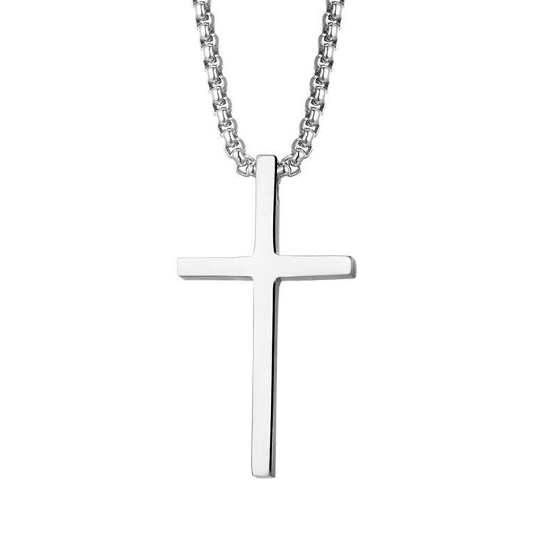 Silver Cross Pendant Necklace