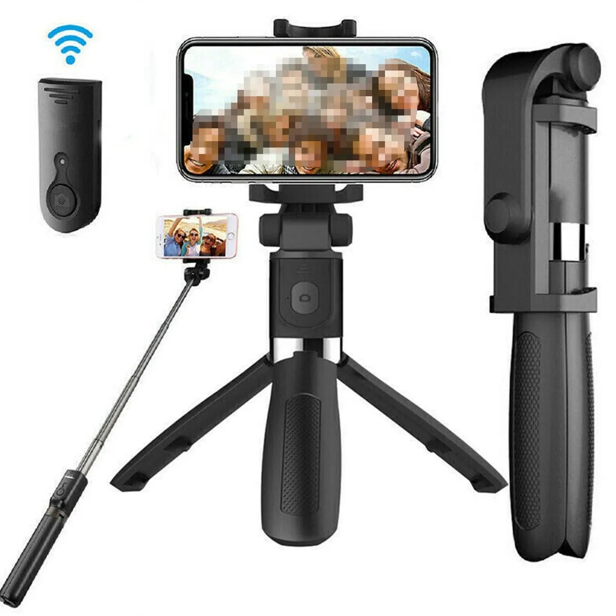 Extendable Selfie Stick Monopod Tripod for Cell Phone + BT