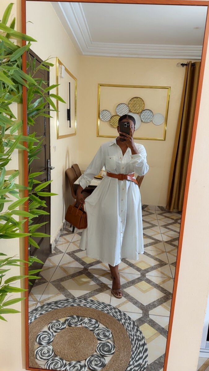 Robe chemise élégante pour femme