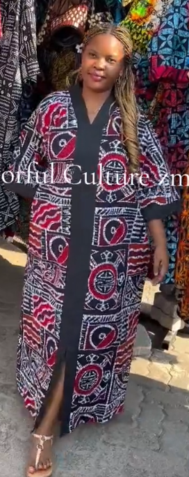 Women's long dress with print