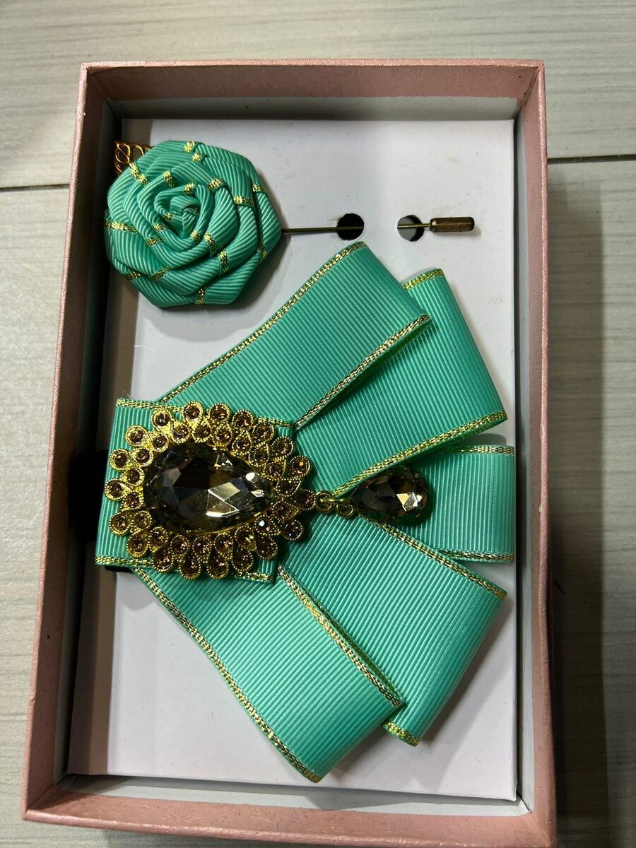 Elegant Bow Tie and Lapel Pin Set