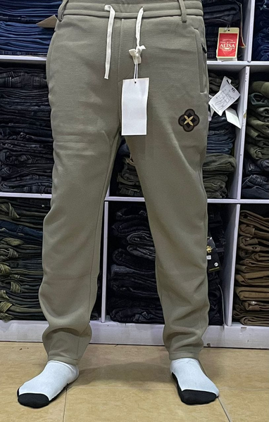 light gray ribbed pants