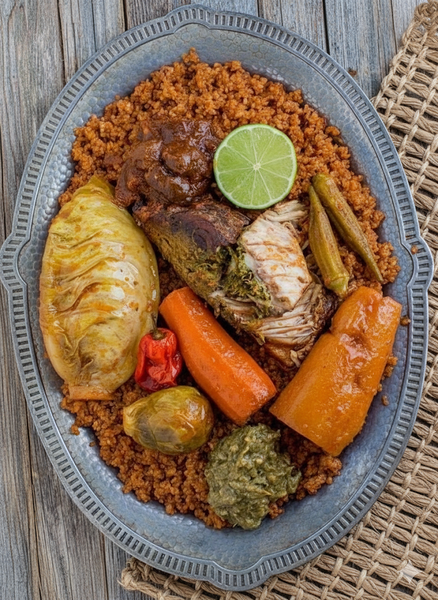 Tchep blanc /rouge & poisson