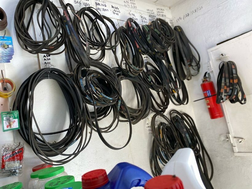 Mounting bush, Flexible pipe &  assorted belts available