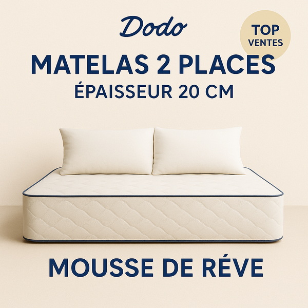 MATELAS 2 PLACES 20 CM