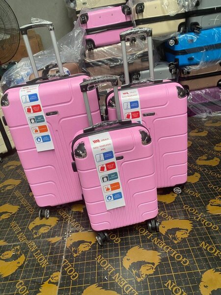 Valises roses rigides 3 pièces