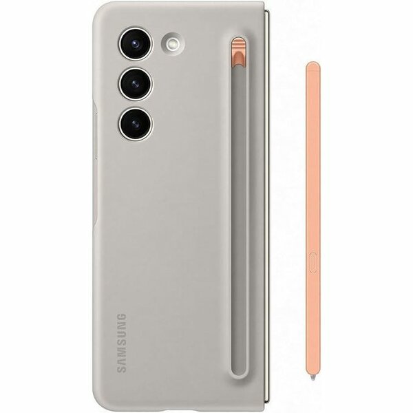 SAMSUNG Z Fold5 Coque Samsung Compatible Slim S Pen Case For Z FOLD 5 Light Gray + Antichoc