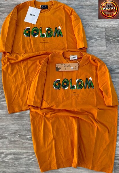 Robe orange à motif GOLDM