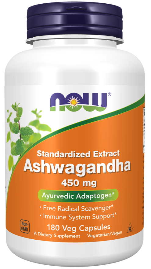 NOW ASHWAGANDHA 450MG CAPSULES 90,s