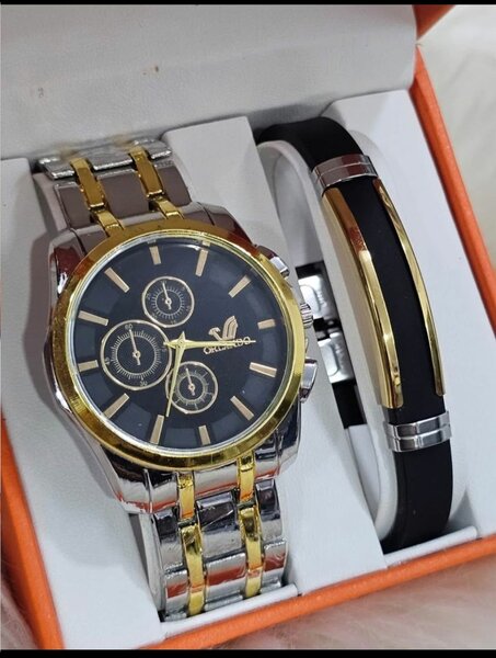 Montre Homme Luxe Acier Doré