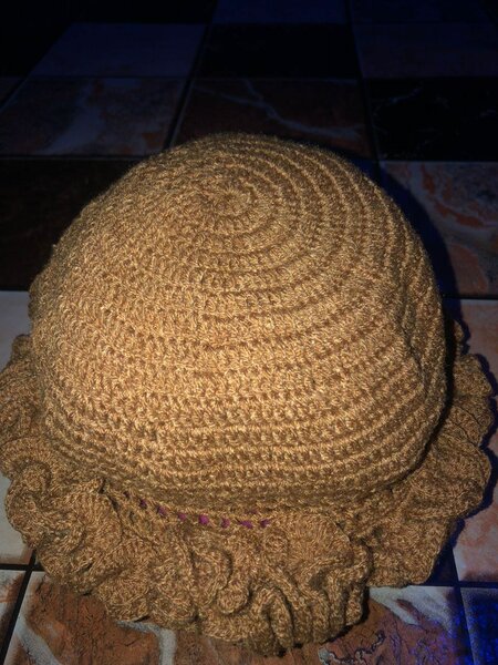 Crochet raffle hat