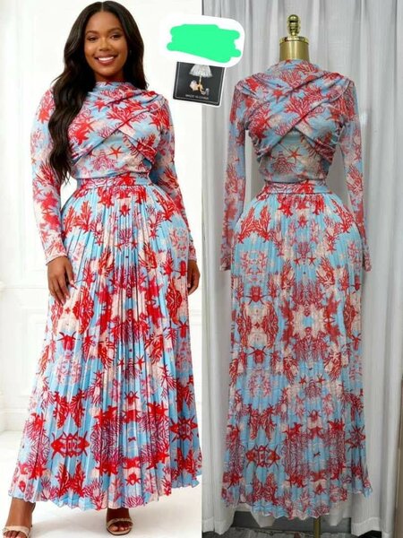 Robe longue imprimée