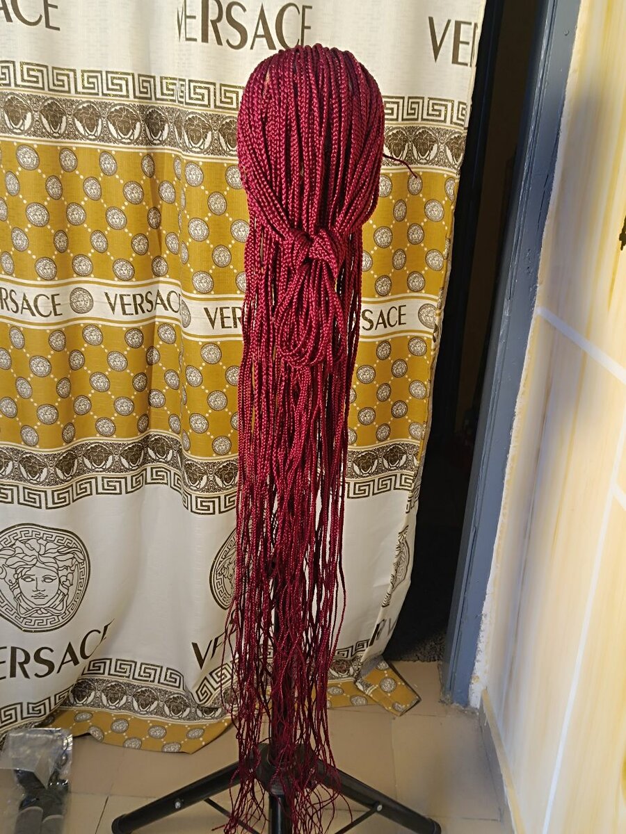 Stylish Burgundy Braided Wig