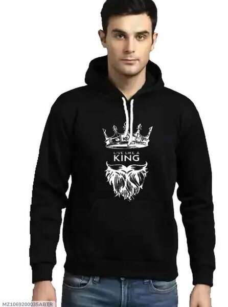 Men's Flees printed hoodie