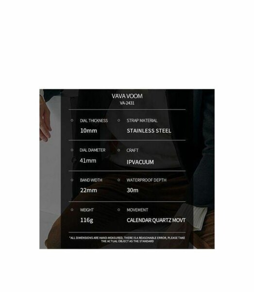 Montre VAVA VOOM dorée étanche