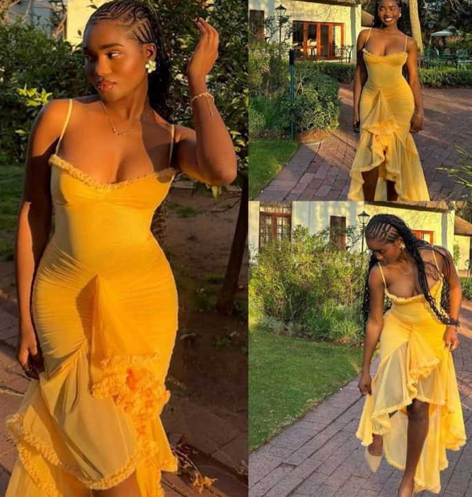 Elegant dress yellow