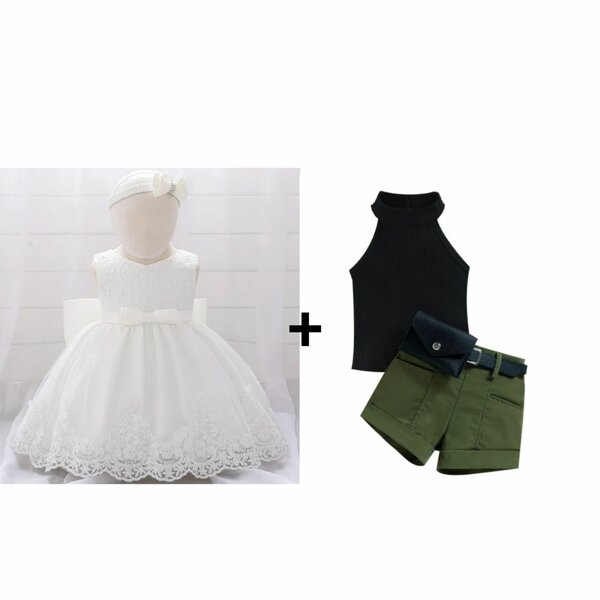 Robe de baptême + Ensemble garçon