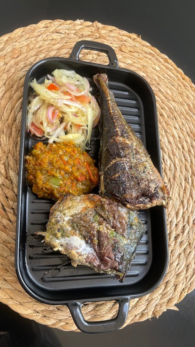 Poisson grillé avec couscous