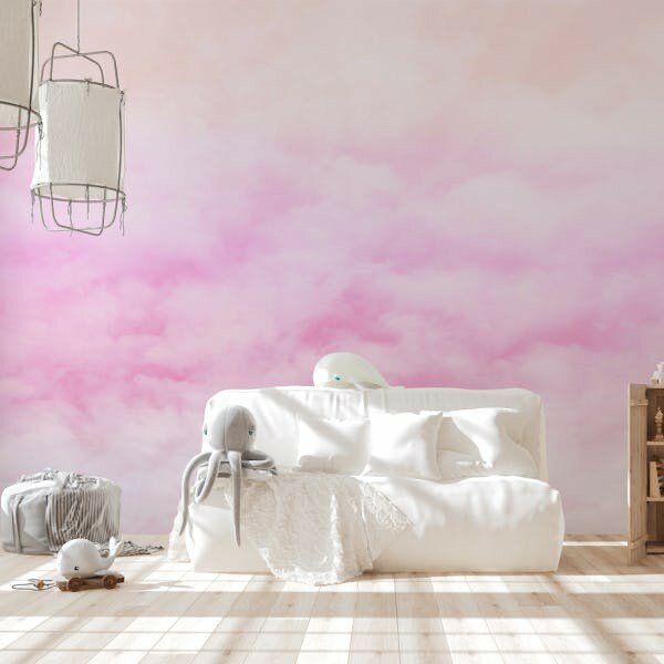 Papier Peint Nuages Roses