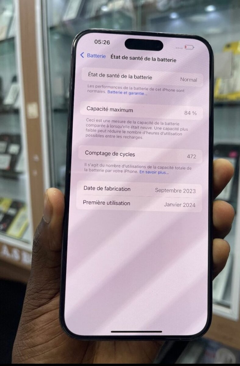 iPhone Bleu 256 Go Débloqué