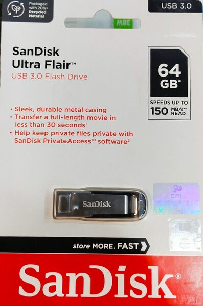 SanDisk Ultra Flair 64GB USB Original 3.0