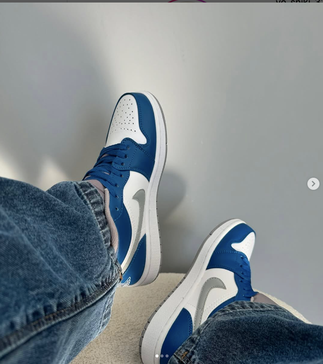 Кроссовки Nike AIR JORDAN 1 LOW синий,белый