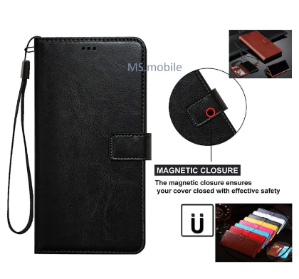 Oppo A15 / A15S Case, Premium PU Leather Magnetic Shockproof Book Stand Folio Flip Wallet Case Cover with Card Holder