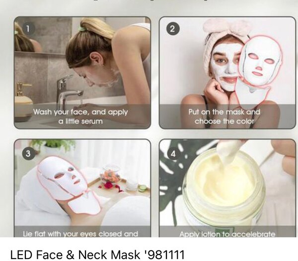 LED face and neck mask