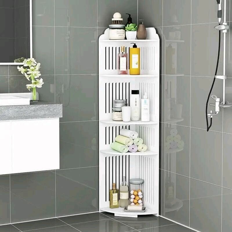 Étagère d'angle salle de bains