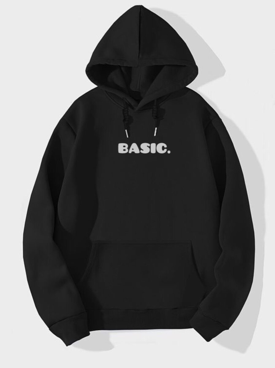 Unisex-Hoodie-Black-Fleece
