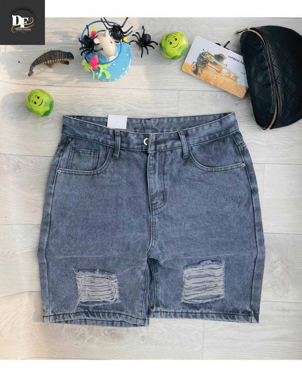 Shorts en jean délavé homme