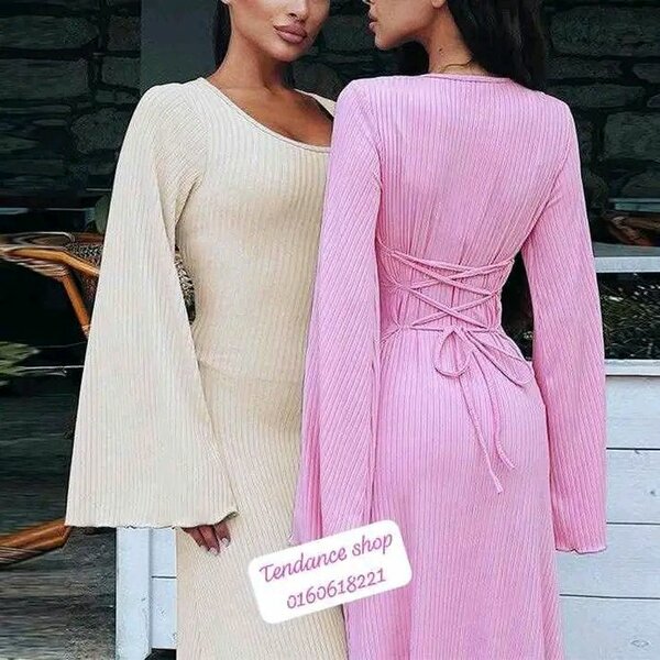 Robe pull à manches longues