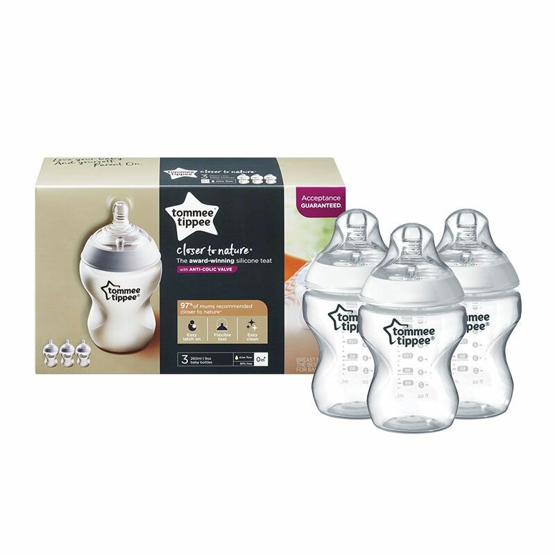 Tommee Tippee Closer to Nature Feeding bottle (3pk x 260mls)
