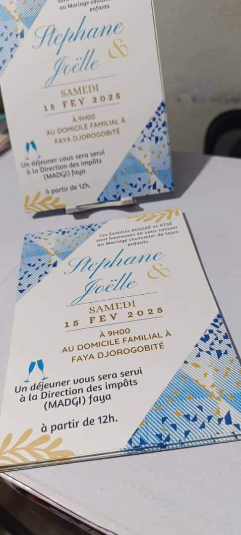 Cartes d'invitation mariage personnalisées