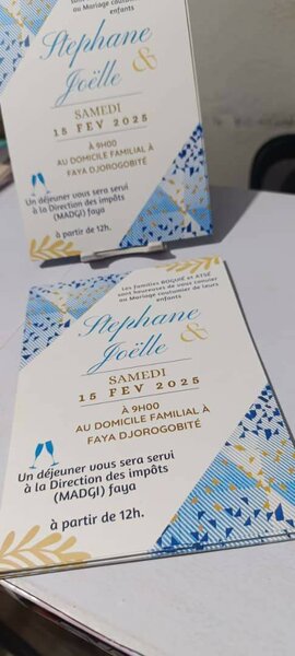 Cartes d'invitation mariage personnalisées