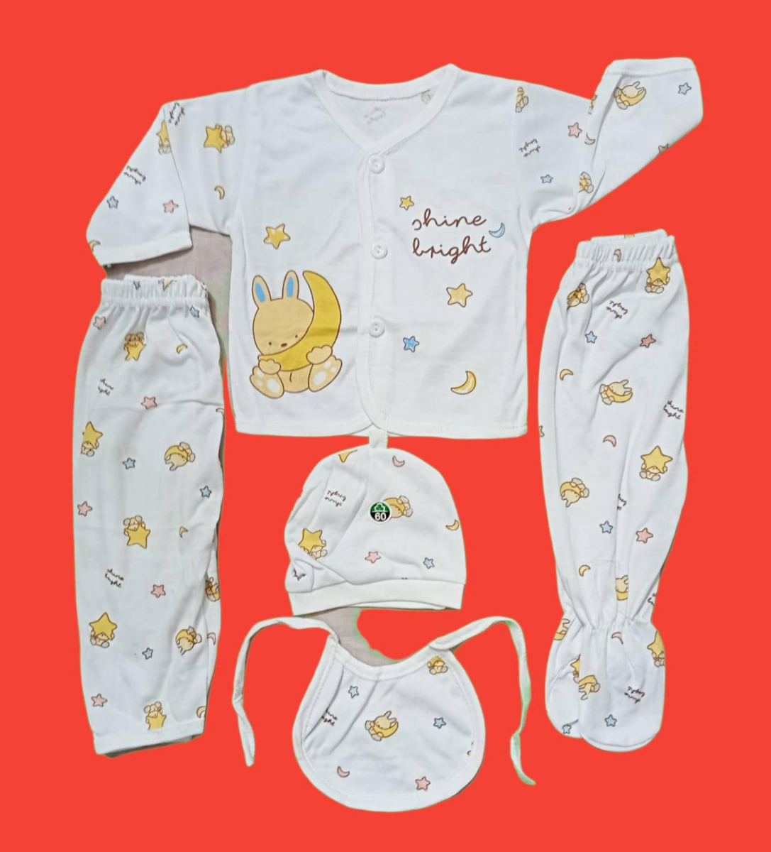 New Born baby unisex 5 pcs Set Full Sleeves importad