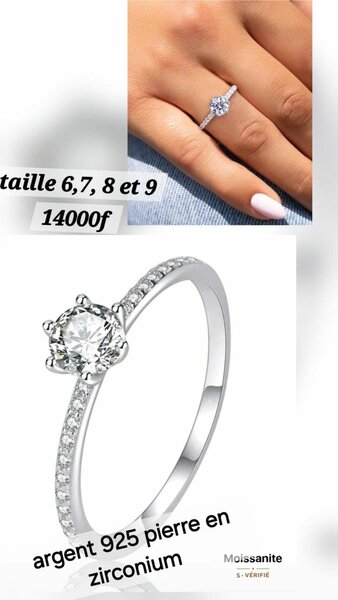 Bague Argent 925 Zirconium