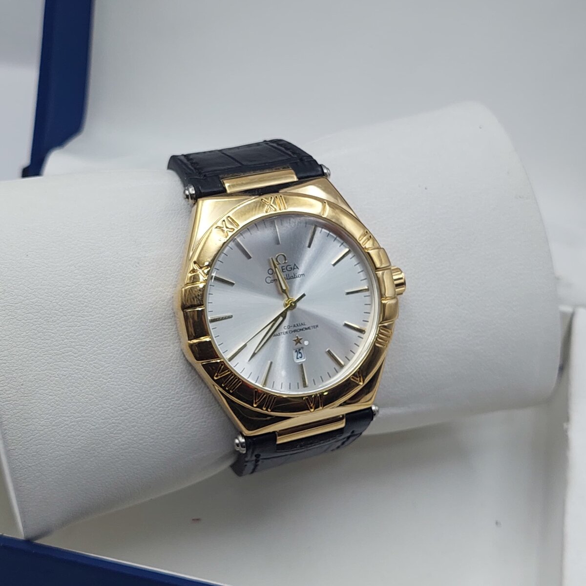 Men Omega leather watch