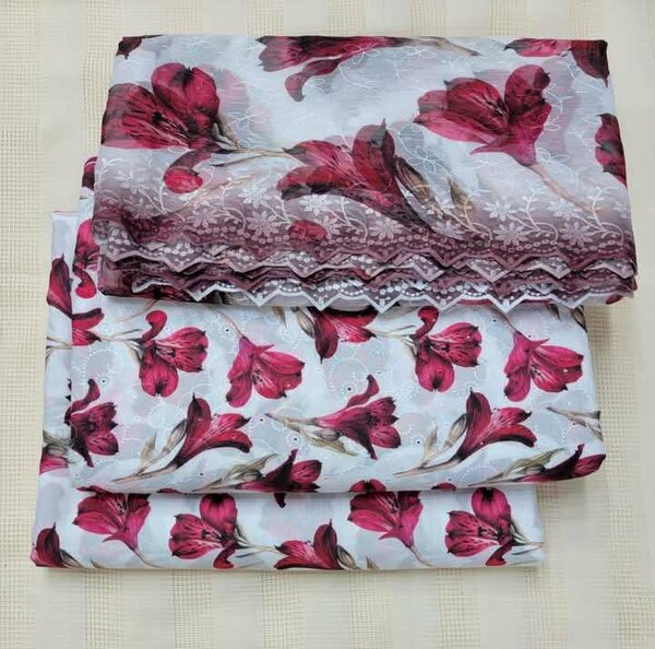 Printed lawn suit