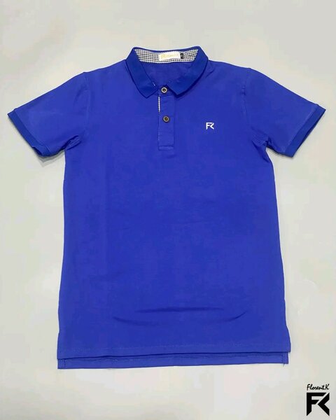 Polo bleu homme élégant