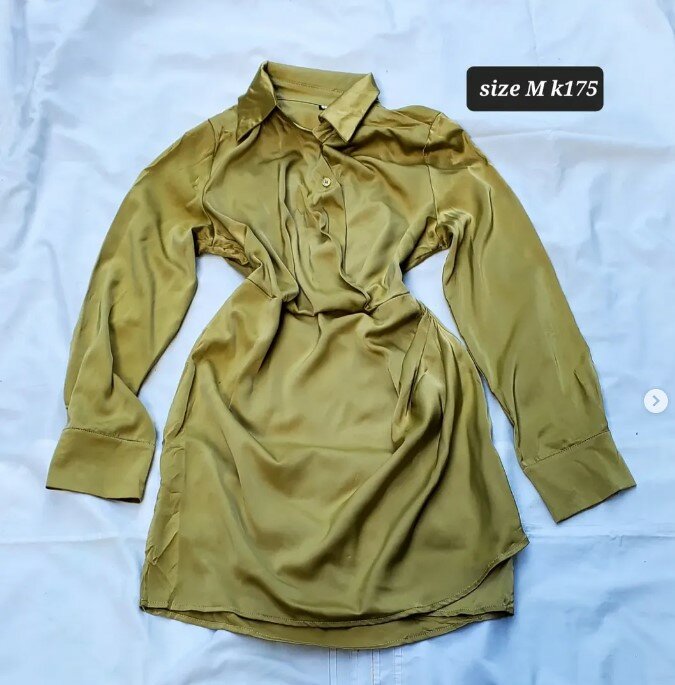 Stylish women's dress khaki