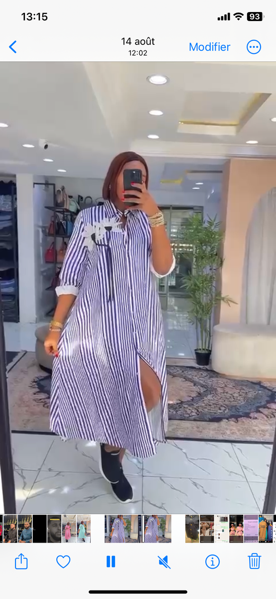 Robe Chemise Rayée Élégante