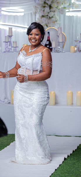 Wedding mermaid dress custom made going at K2000 worn once